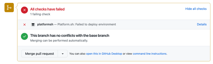 Failure GitHub Status