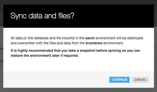 Sync data and files